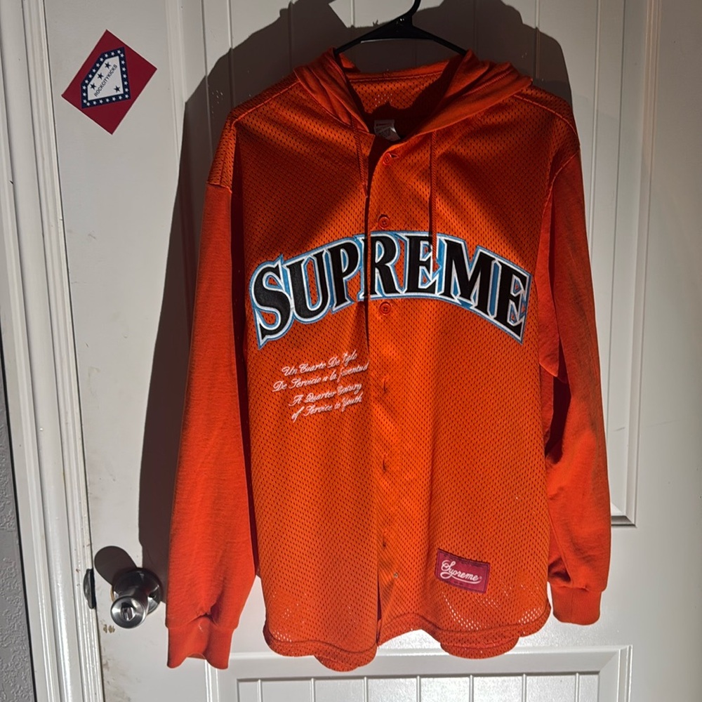 Supreme baseball style shirt